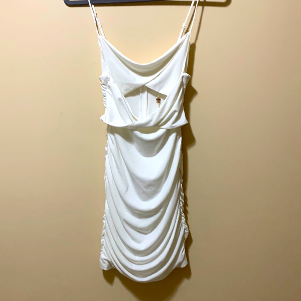 Pocket Bar Dress White